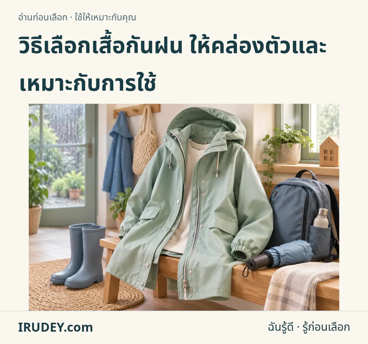 ภาพวาดประกอบ: เสื้อกันฝน