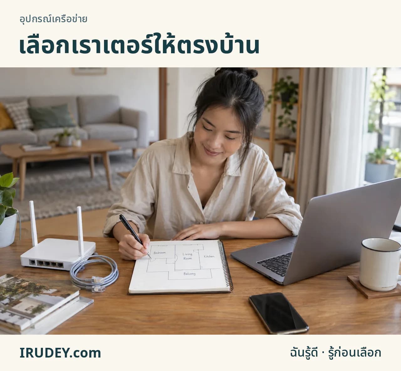 วางแผนตำแหน่งและวิธีเชื่อมต่อก่อนเลือกเราเตอร์
