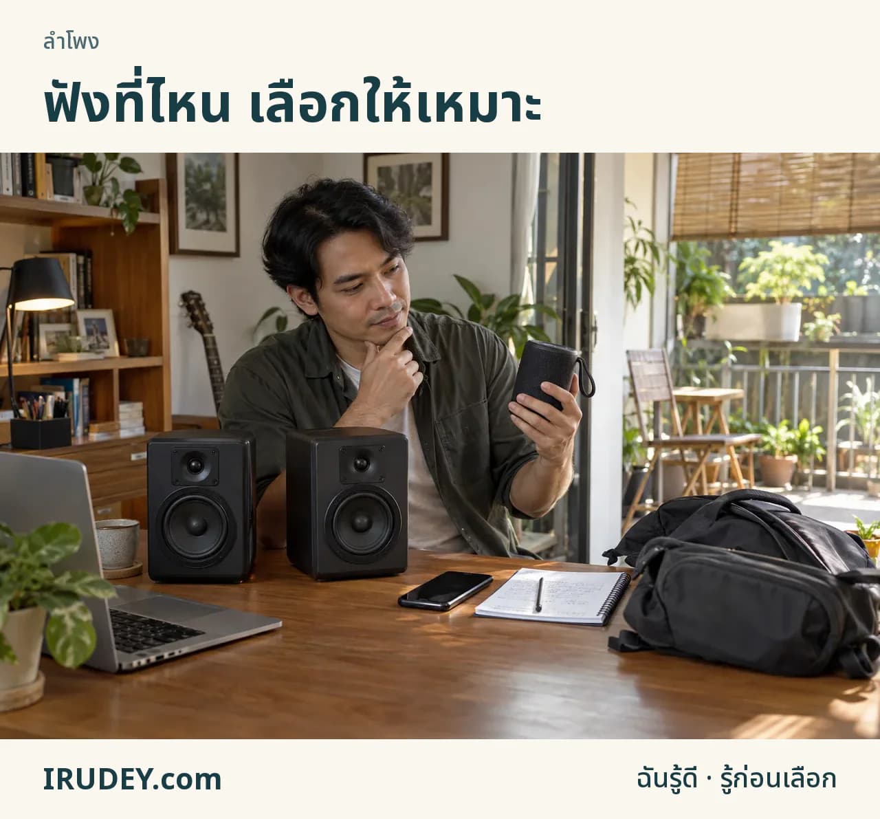 เลือกลำโพงจากที่ฟังและอุปกรณ์ที่ใช้