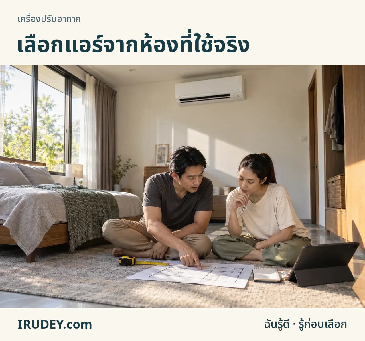 สำรวจห้องและพฤติกรรมใช้งานก่อนเลือกแอร์