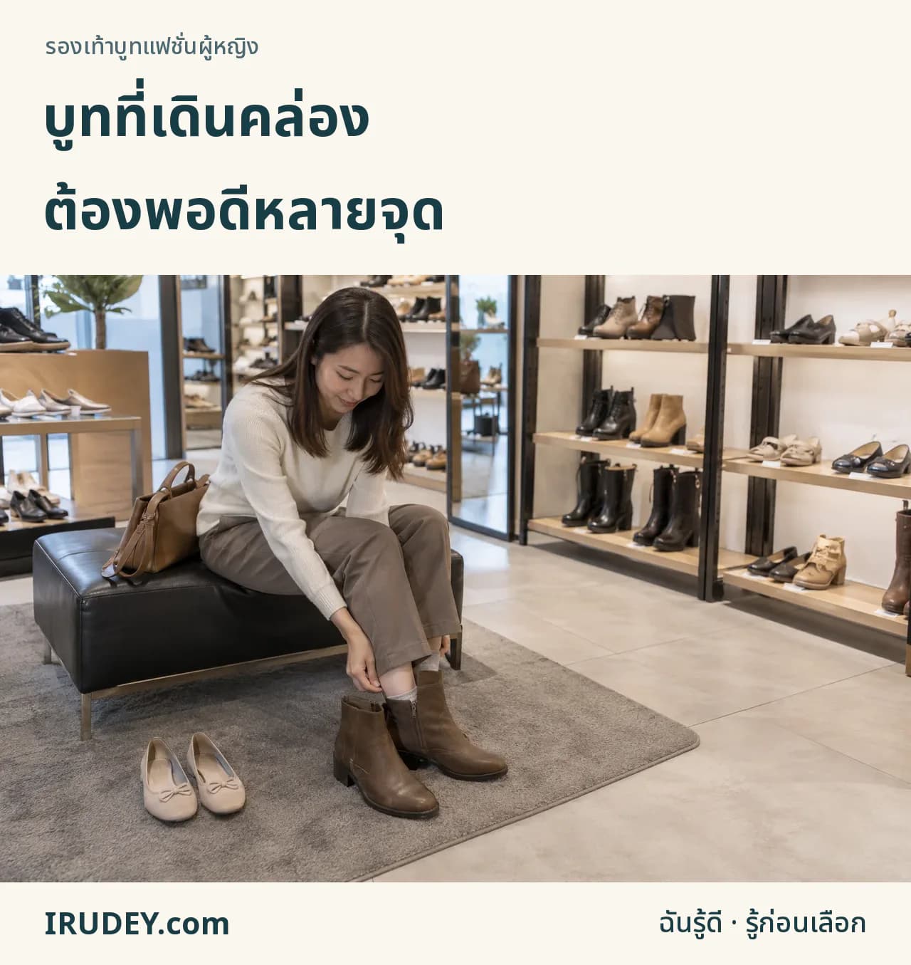 ลองบูทข้อสั้นกับชุดที่ใช้จริง