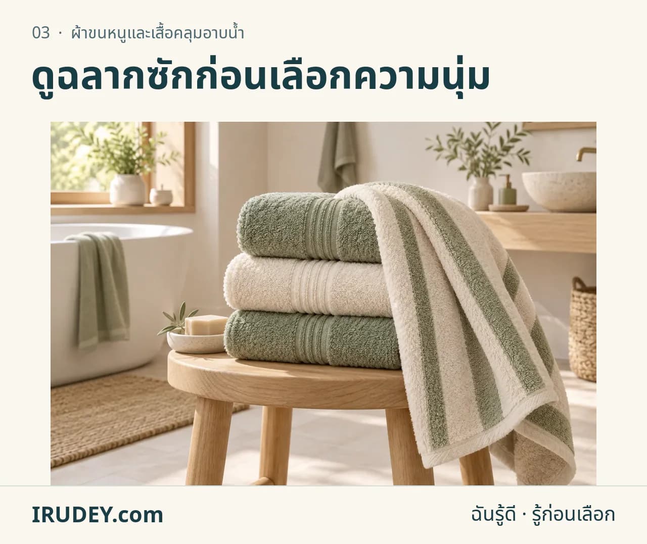 ภาพวาดประกอบ: ผ้าขนหนูและเสื้อคลุมอาบน้ำ