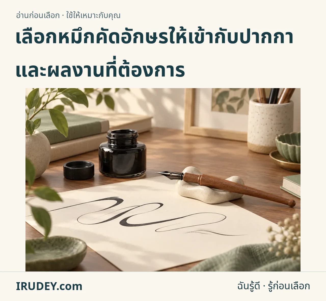 ภาพวาดประกอบ: หมึกคัดอักษร