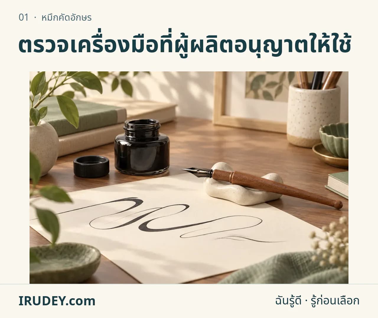 ภาพวาดประกอบ: หมึกคัดอักษร