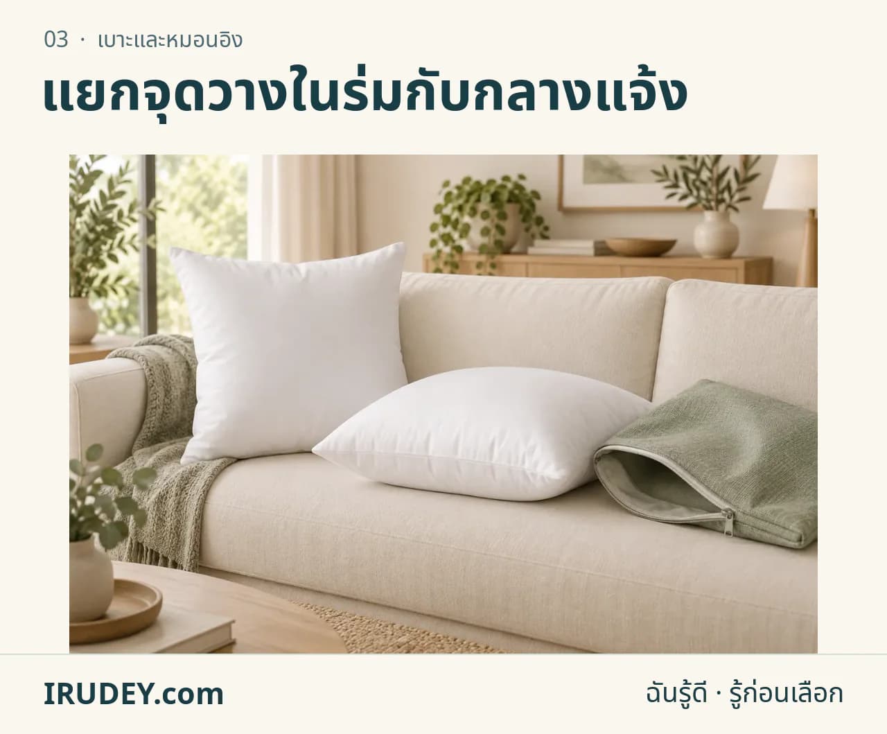 ภาพวาดประกอบ: เบาะและหมอนอิง
