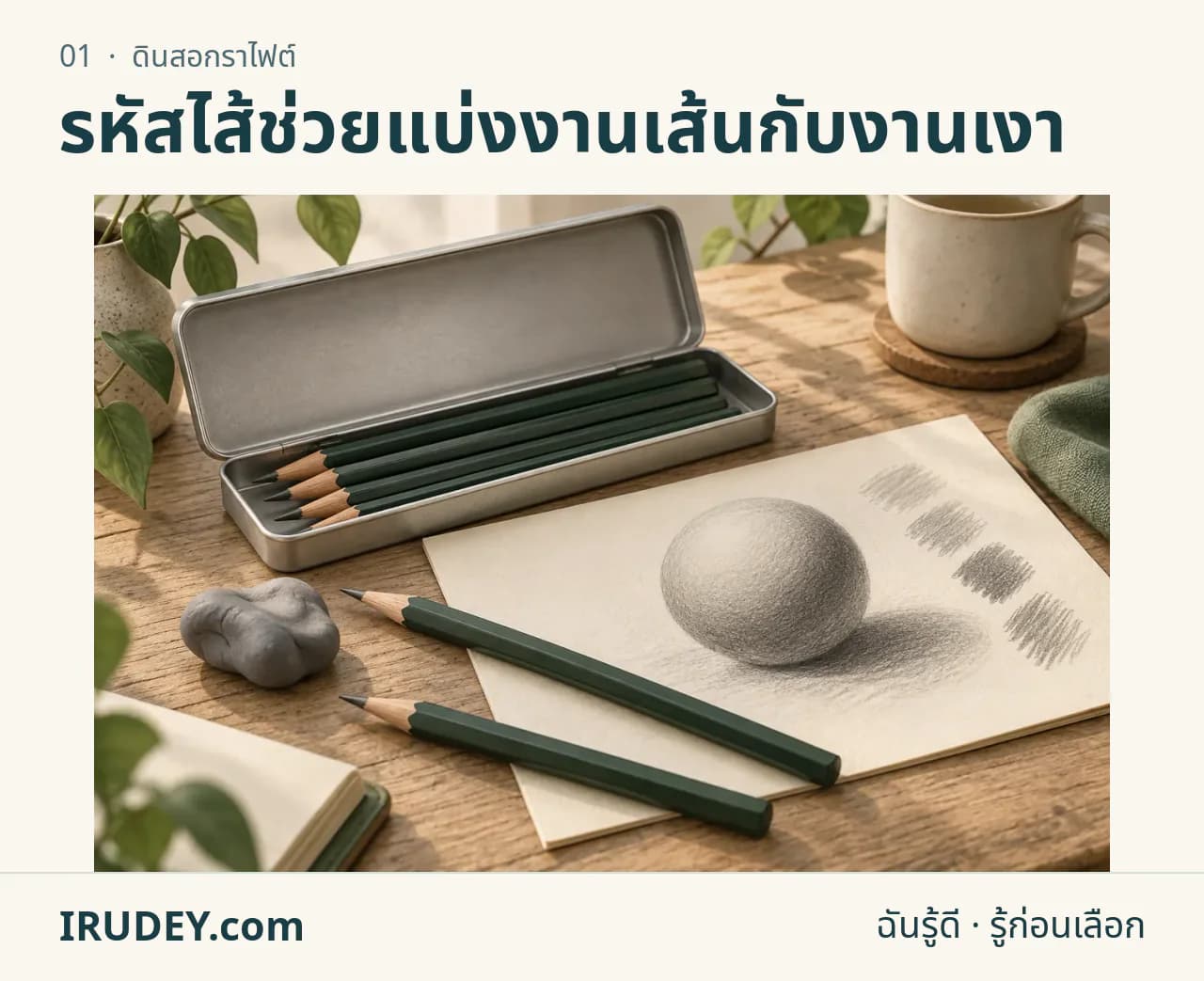 ภาพวาดประกอบ: ดินสอกราไฟต์
