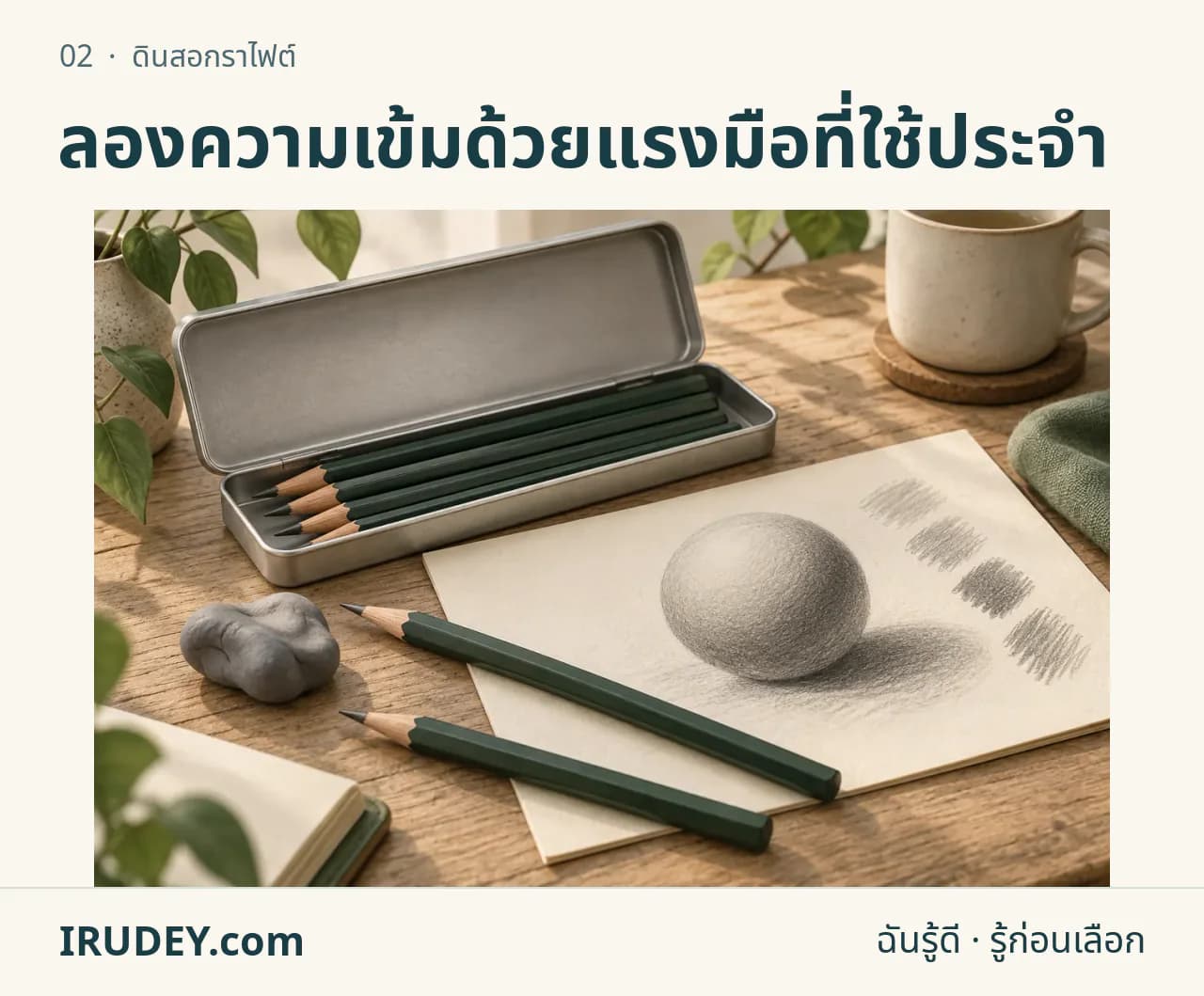 ภาพวาดประกอบ: ดินสอกราไฟต์