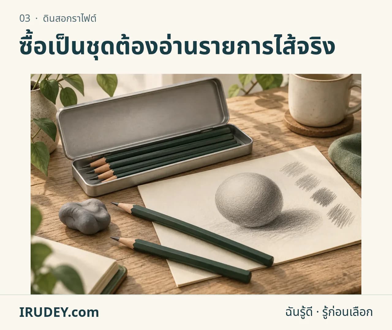 ภาพวาดประกอบ: ดินสอกราไฟต์