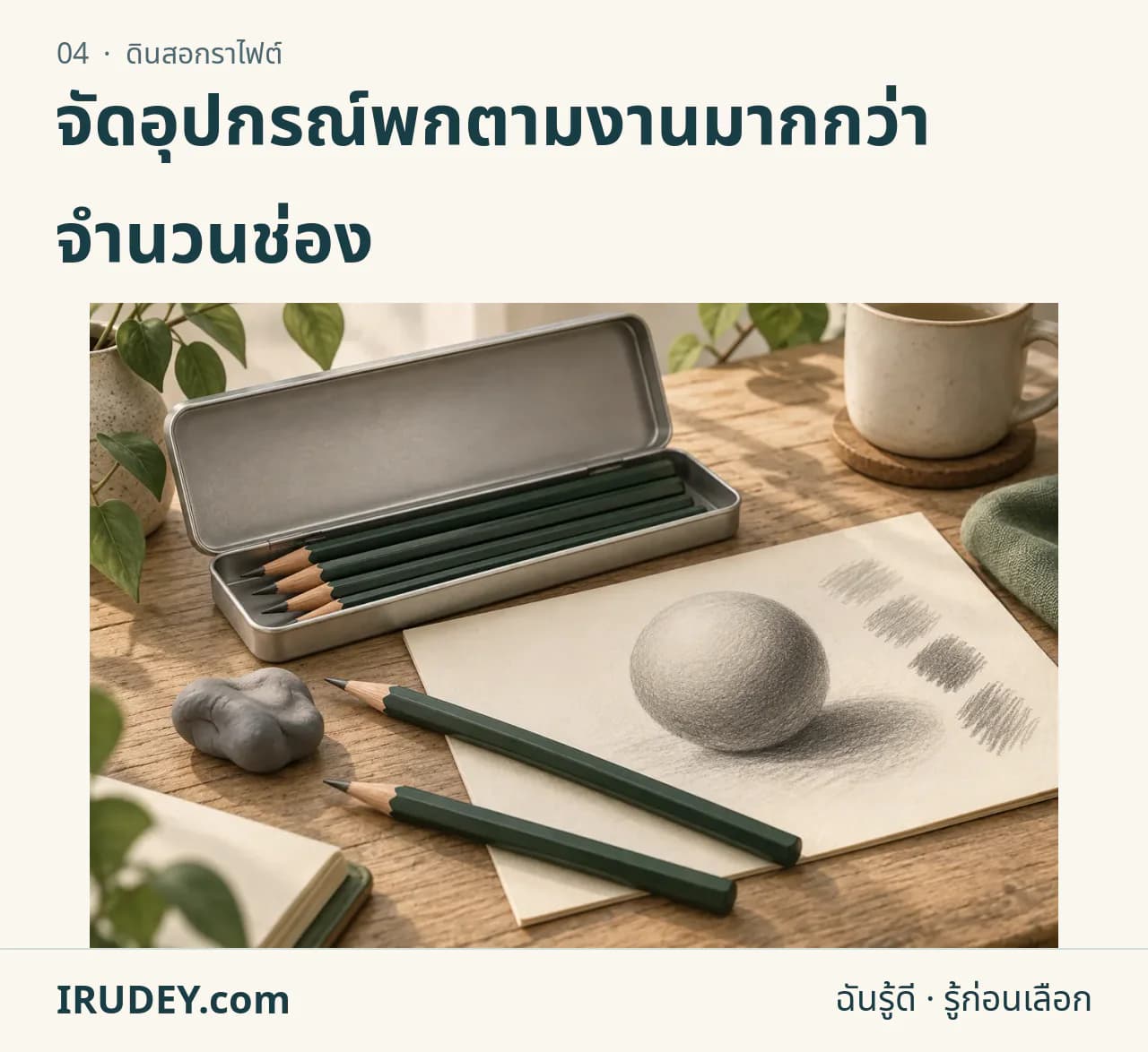 ภาพวาดประกอบ: ดินสอกราไฟต์