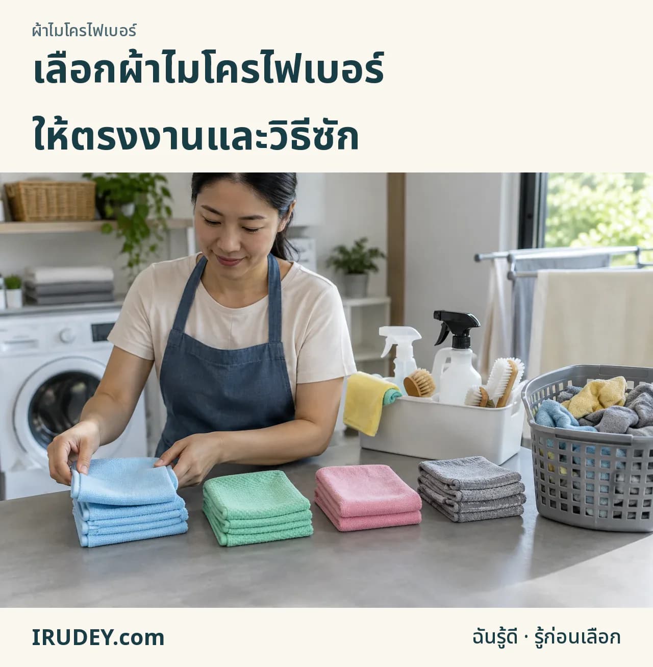 เลือกผ้าและแยกงานก่อนเริ่มเช็ด