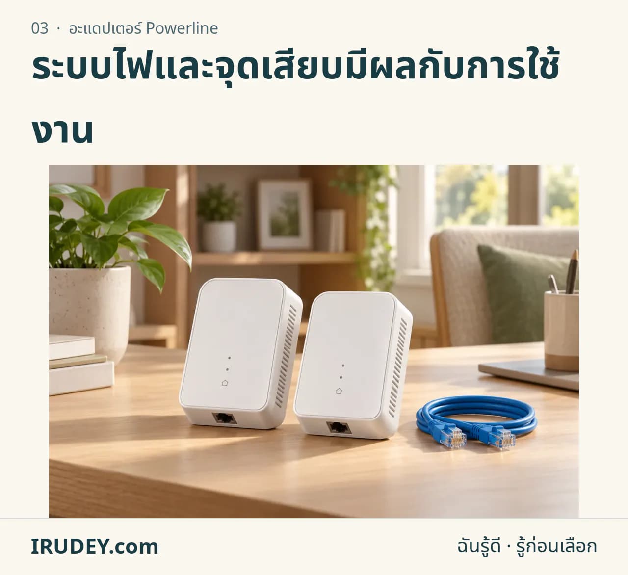 ภาพวาดประกอบ: อะแดปเตอร์ Powerline