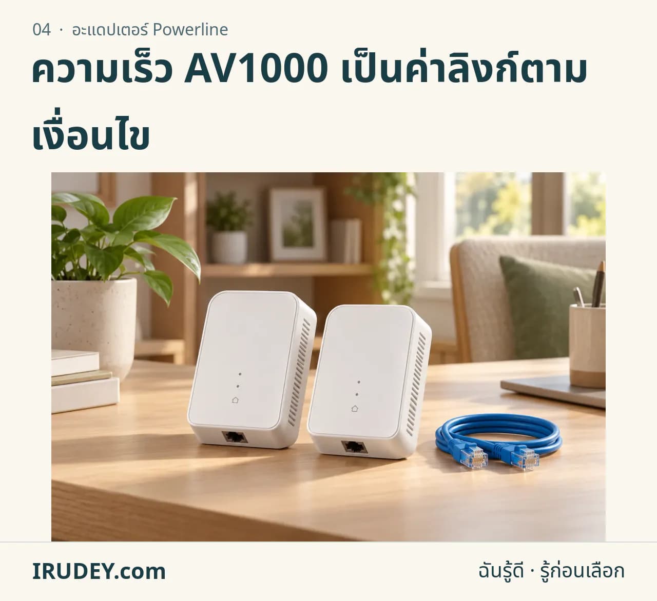 ภาพวาดประกอบ: อะแดปเตอร์ Powerline