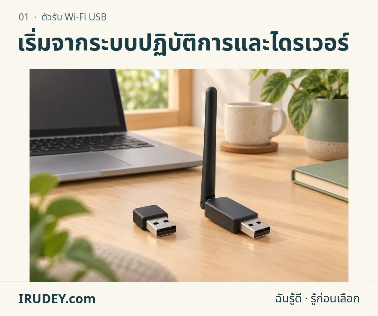 ภาพวาดประกอบ: ตัวรับ Wi-Fi USB