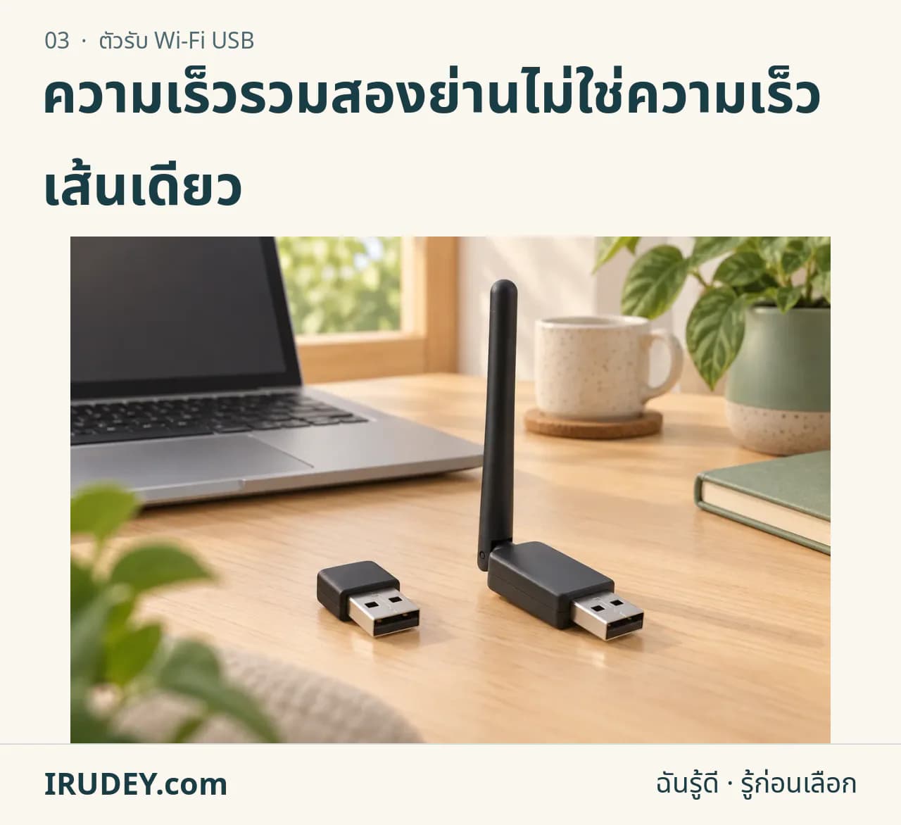 ภาพวาดประกอบ: ตัวรับ Wi-Fi USB