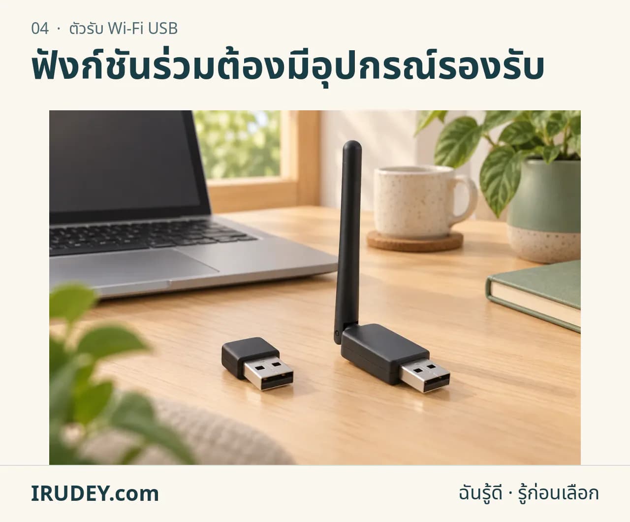 ภาพวาดประกอบ: ตัวรับ Wi-Fi USB