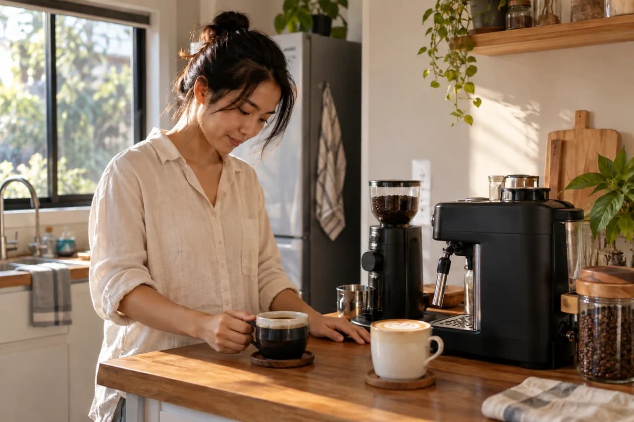 จัดมุมชงกาแฟที่บ้านโดยคำนึงถึงเครื่องดื่ม เครื่องบดและงานเตรียมนม