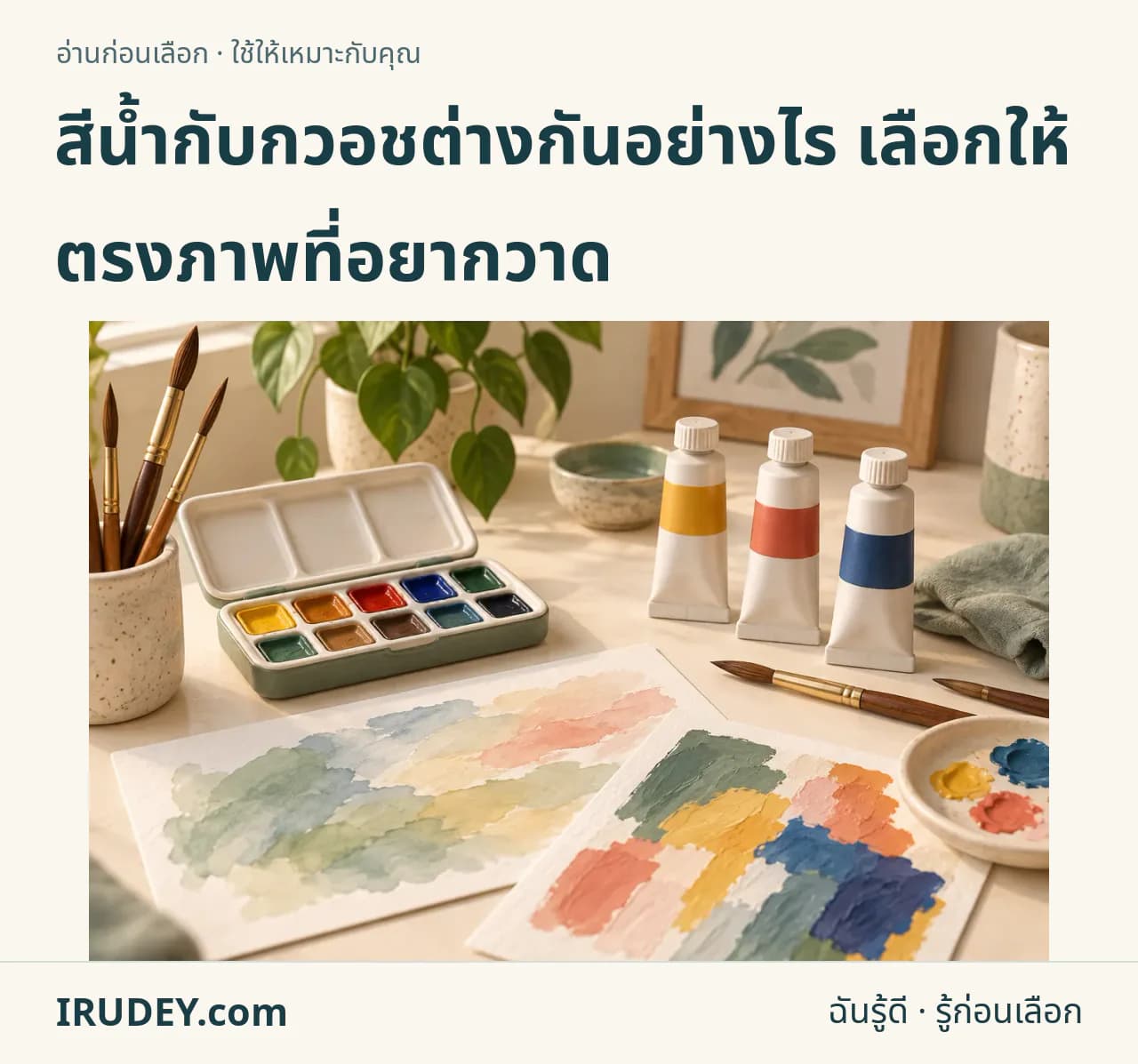 ภาพวาดประกอบ: สีน้ำและกวอช